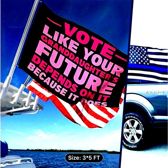 Garden Porch Yard Car Boat Truck RV Political Flag Vote size  3' x 5' - Picture 9 of 9